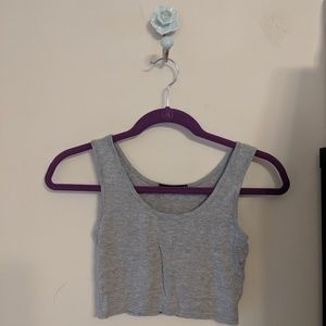 Grey crop top